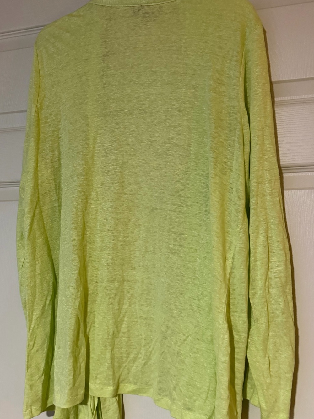 J. Jill 100% linen lime green open front cardigan sweater size large lightweight - Picture 7 of 11
